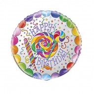 Candy Lollipop Happy Birthday Balloon